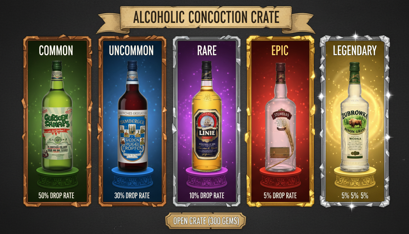 Gacha rarity tiers for the crate